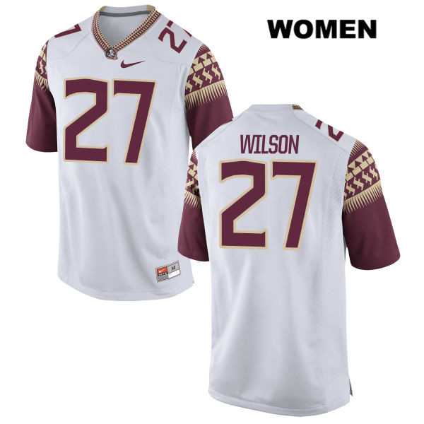 Women's NCAA Nike Florida State Seminoles #27 Ontaria Wilson College White Stitched Authentic Football Jersey BEB7269AL